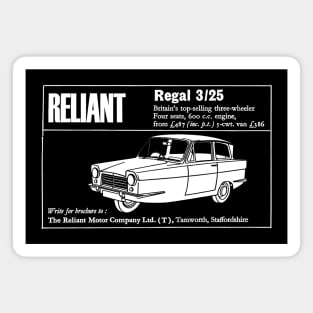 RELIANT REGAL 3/25 - advert Magnet